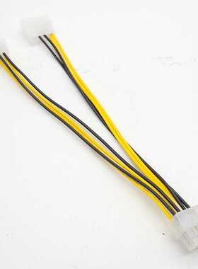 cpu供电线 方4pin+大4p转8pin转换线