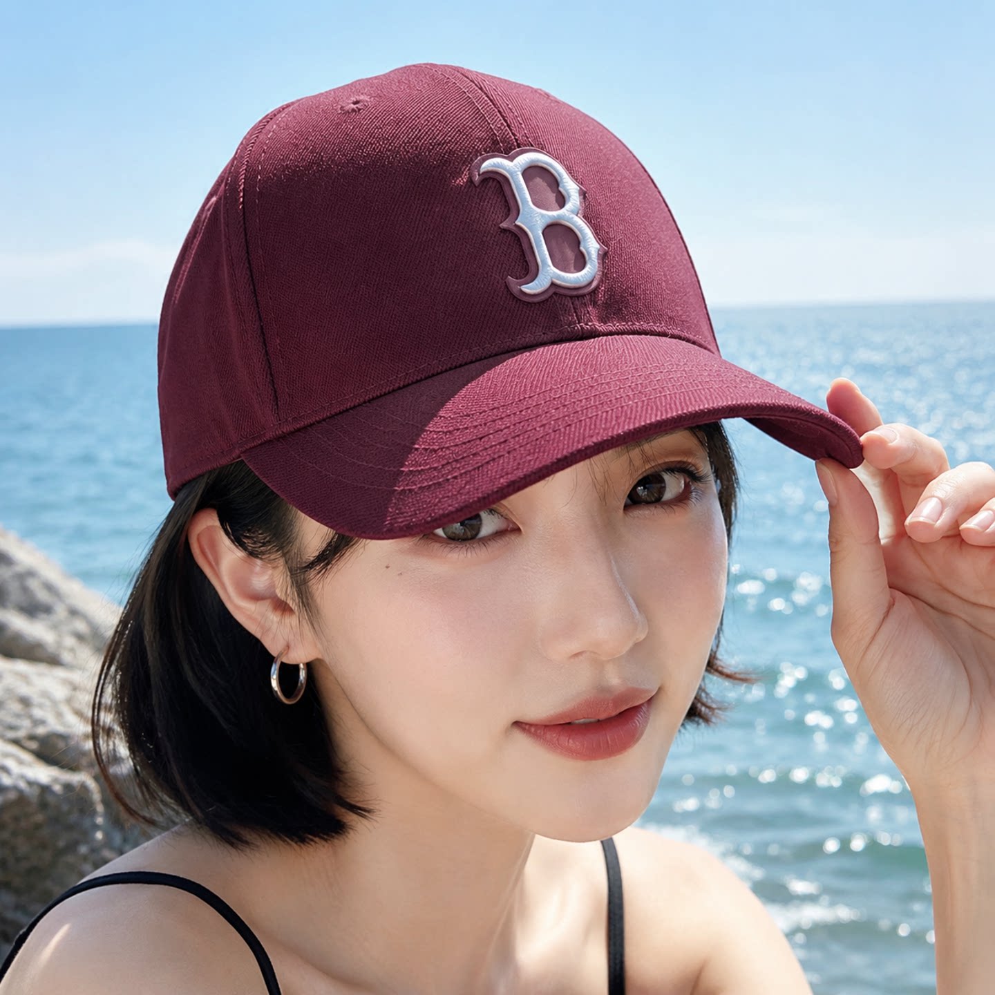 MLB帽子男女同款棒球帽复古防泼水硬顶运动休闲鸭舌帽运动遮阳帽图片