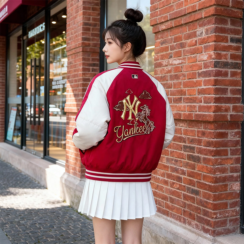 新年红生肖款 MLB官方正品男女情侣棉服 26春新款棒球服外套JPQ01