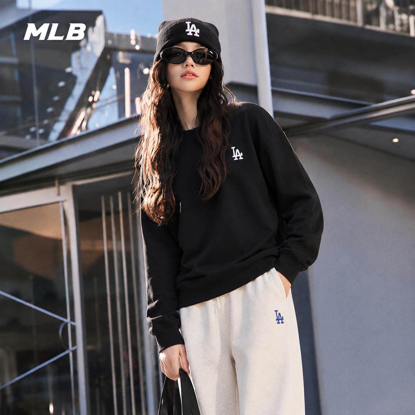 MLB长袖T恤官方正品2026秋季新款运动服短袖男女同款宽松透气T恤