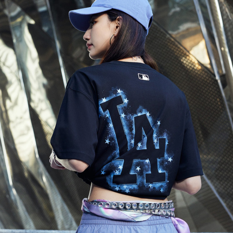 MLB短袖男女情侣2026夏季新款潮流百搭宽松星光背标凉感T恤TST01图片