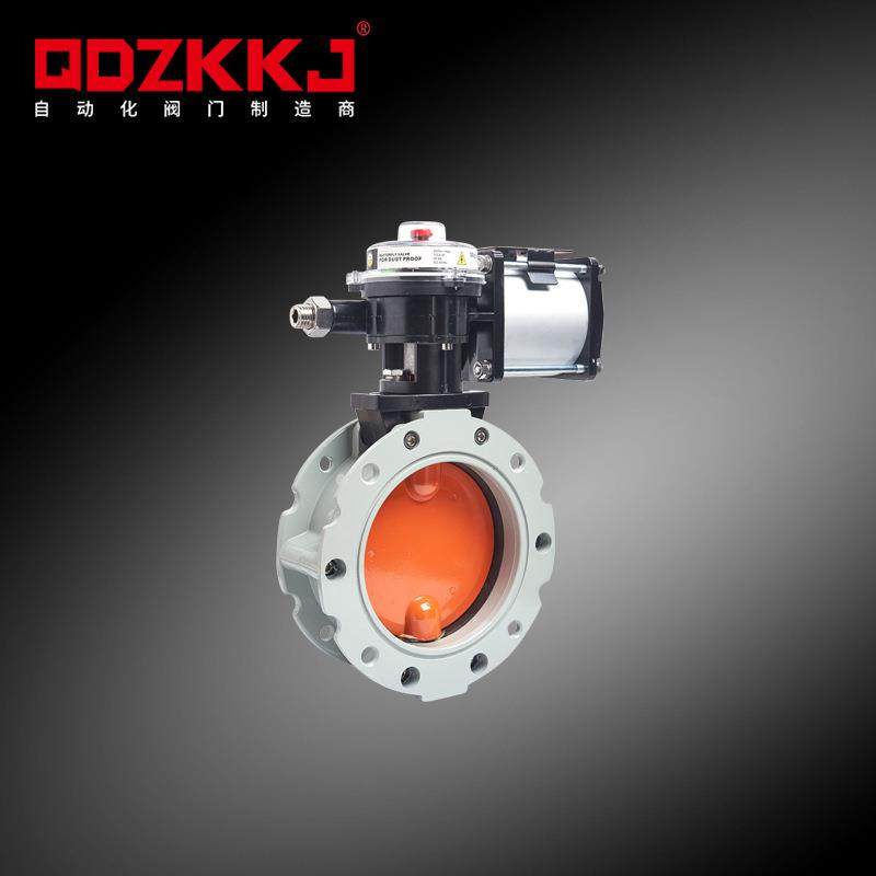 气动粉尘蝶阀铝合金蝶阀V2FS单/双法兰V1FS粉体水泥搅拌DN100-600