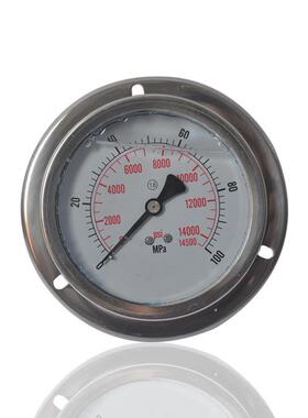 供全钢超高压耐震压力表高压不锈钢压力表充油表YBN100ZT 100MPA