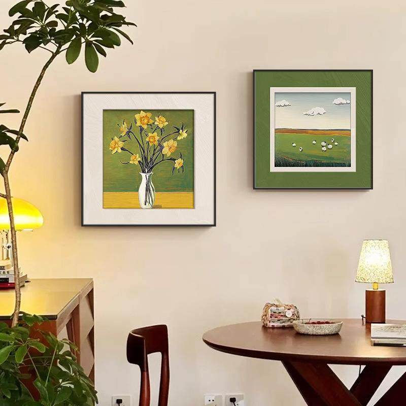 法式复古风餐厅墙面装饰画抽象艺术客厅卧室床头壁画绿色餐桌挂画,模玩/动漫/周边/娃圈三坑/桌游,模型制作工具/辅料耗材,淘宝优惠券,粉丝福利购,淘宝优惠卷