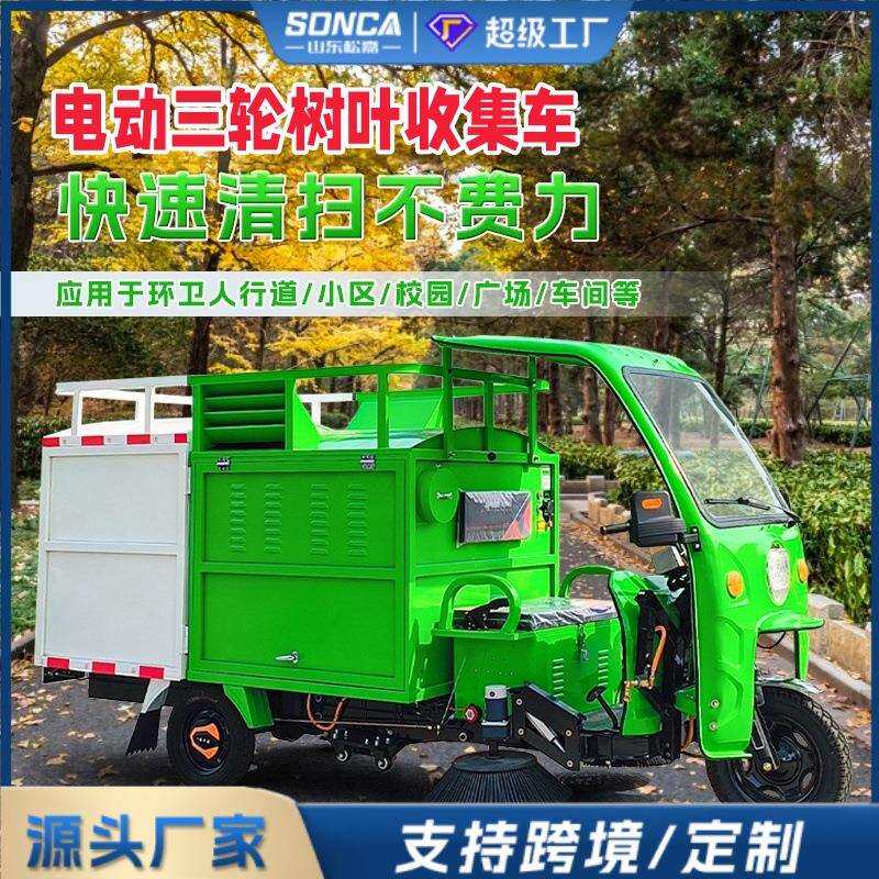 电动树叶收集车干湿树叶吸扫车驾驶式吸叶机环卫马路树叶清扫车