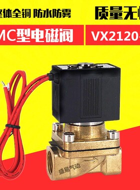 SMC电磁阀VX2120-X64 3分电磁水阀VX2120-10气阀AC220V DC24V 12V