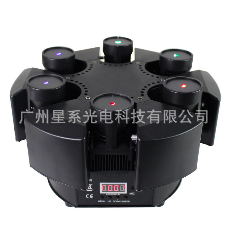 厂家供应酒吧KTV包房顶灯激光效果LED四合一光束6颗激光小金刚