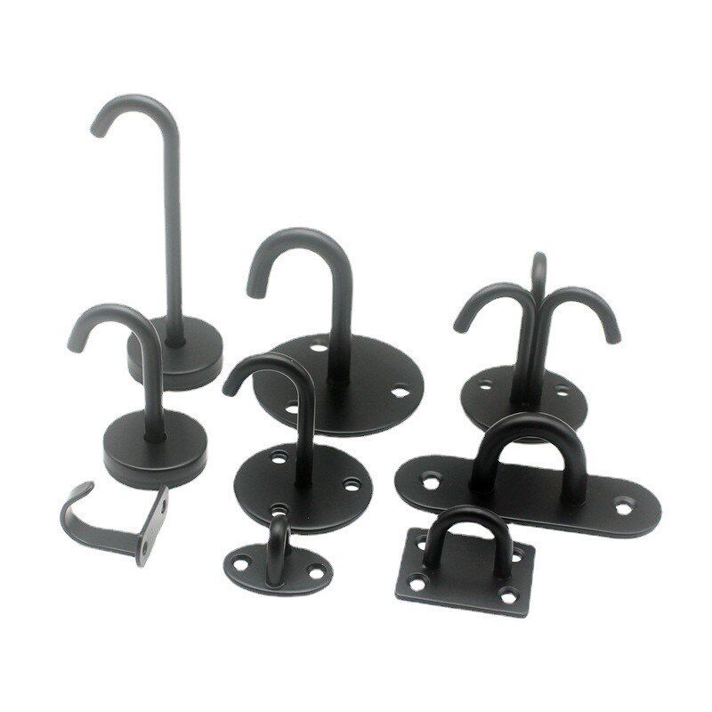 黑色不锈钢风扇勾不锈钢吊钩顶钩风扇拉环U型钩灯饰沙袋包钩挂钩