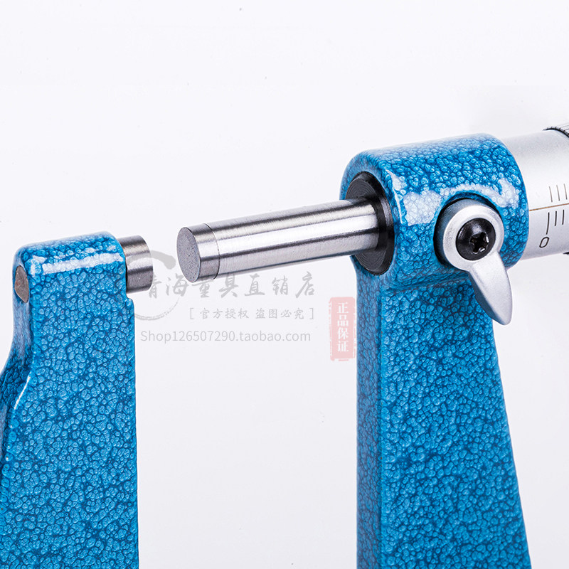 青海量具西北青量深弓架千分尺/弓深50-100测钢板厚0-25-50mm0.01
