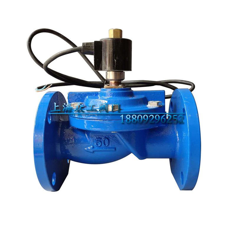 DF1铸铁水用电磁阀24v220v常开法兰电磁开关阀DN50 65 80 100 150