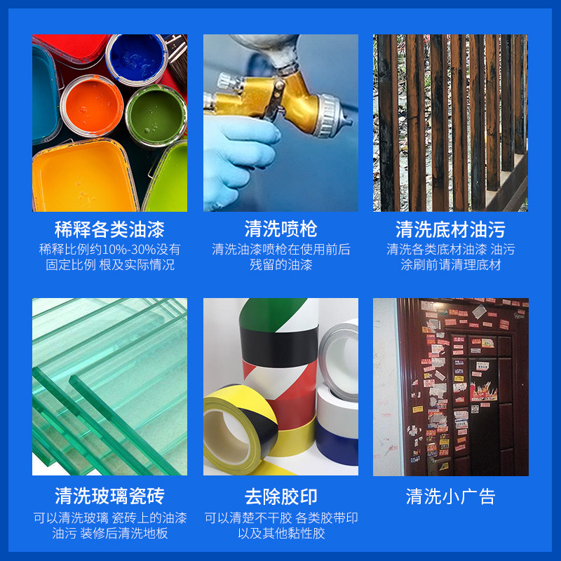 油漆稀释剂胶印喷码油墨清洗剂通用型硝基稀料去除剂除胶剂