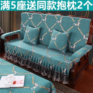 加厚海绵红木实木质沙发坐垫木沙发垫带靠背春秋联邦椅Z防滑海绵