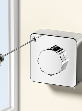 304新型伸缩隐形晾衣绳6米室内免打孔晾衣L架阳台家用墙上晾衣神