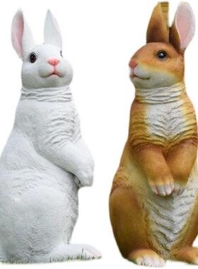 彷真动物雕塑户外花园兔子摆件别墅庭院公园草坪园林景观装饰小品