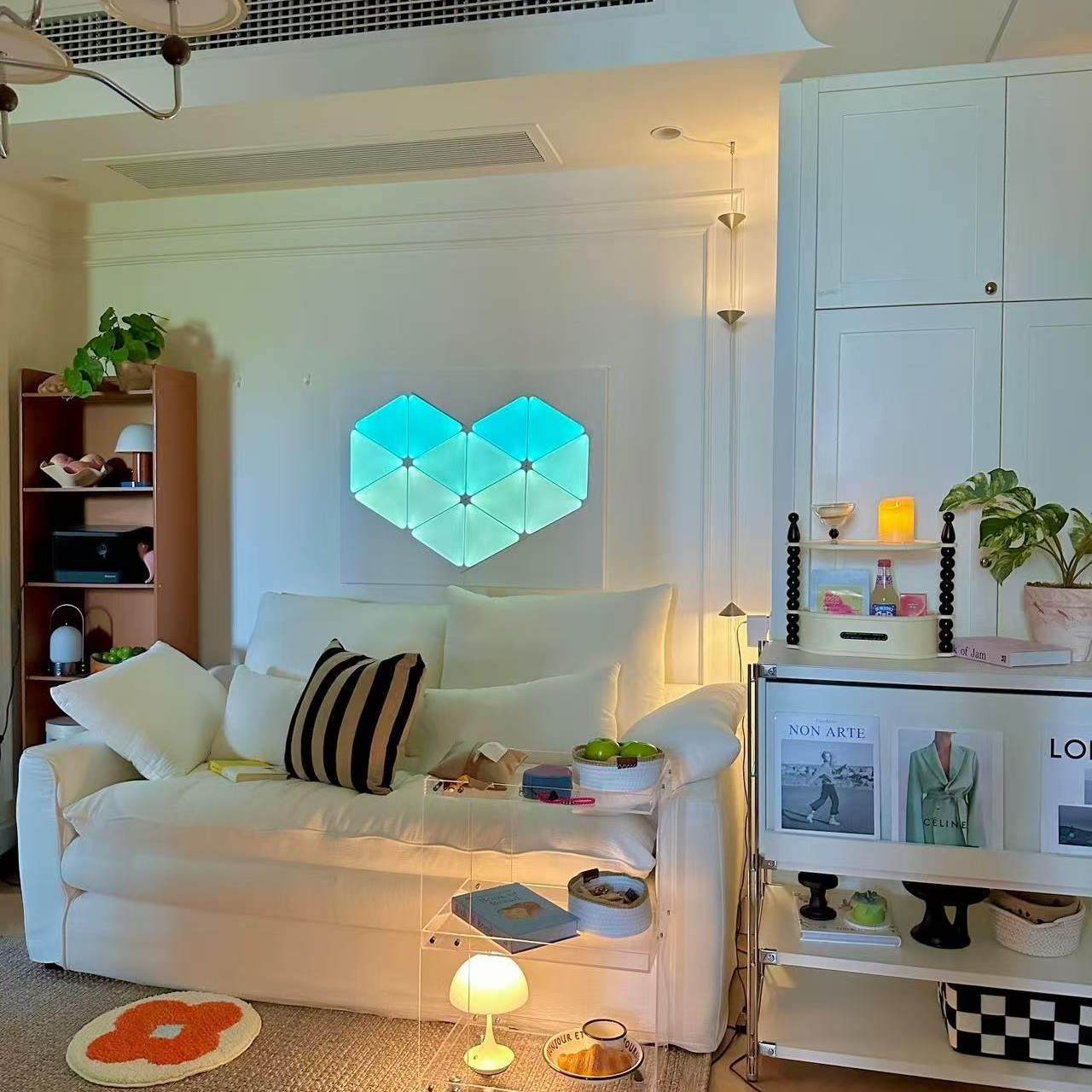 RGB电竞房智能奇光板量子灯直播间墙面装饰壁灯拾音气氛灯免打孔,家装灯饰光源,氛围灯,淘宝优惠券,粉丝福利购,淘宝优惠卷