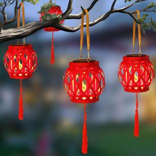 2025新款太阳能庭院装饰灯笼挂树灯户外藤木古风花架免打孔自动亮