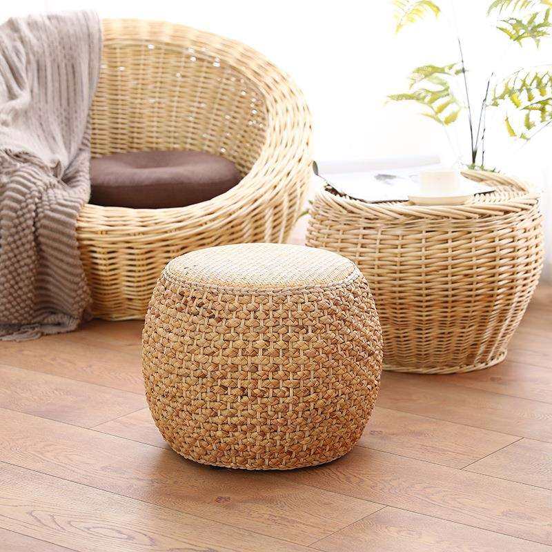 藤编矮凳圆凳手工草编坐墩沙发茶几凳子家用客厅小板凳收纳家居,电子元器件市场,其它元器件,淘宝优惠券,粉丝福利购,淘宝优惠卷