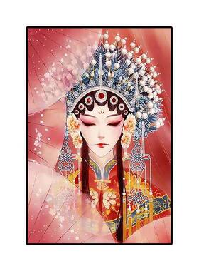 数字油画DIY手工填色京剧花旦人物中式国潮挂画客厅装饰画丙烯画