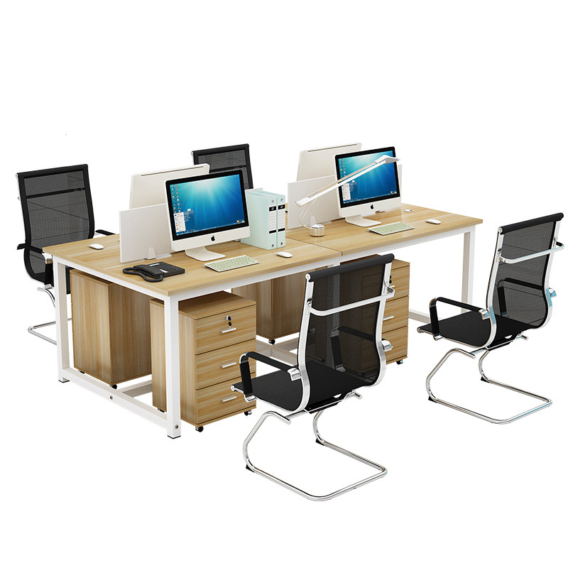 职员办公桌多人位员工电脑桌椅2/4/6人位工作桌屏风卡座办公家具