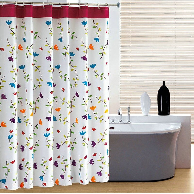 新品兰之花套装防霉防水挂厕所门帘遮光窗帘酒店隔断帘浴室浴帘布