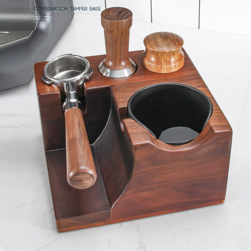 咖啡压粉座布粉器底座51咖啡机手柄支架压粉垫粉渣桶54mm配套器具