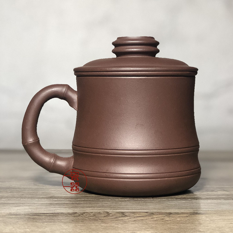 紫砂杯带盖带过滤内胆办公室男士高档泡茶杯茶水分离陶瓷杯子女士