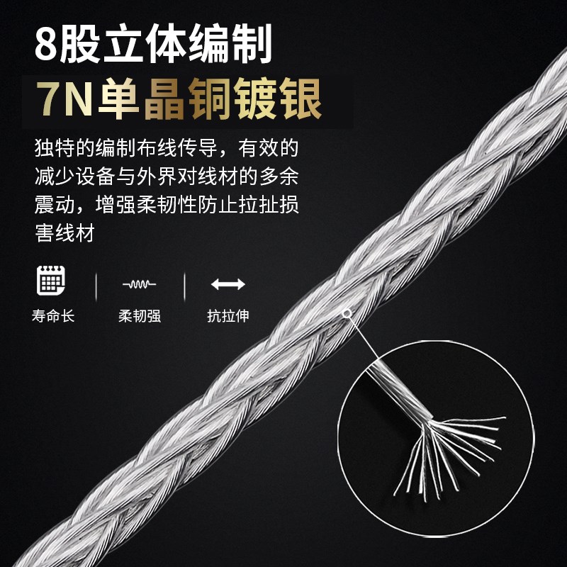 一分二音频线发烧镀银4.4mm转双卡侬公母头功放调音台音响连接线