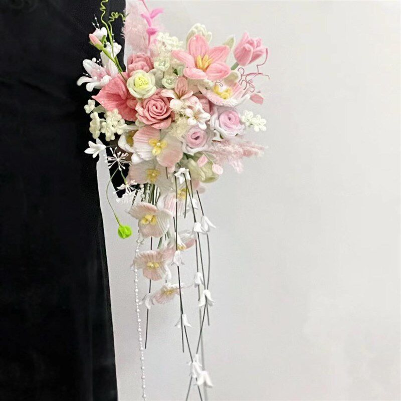 手工编织创意领证花束diy材料包自制扭扭棒花束女手花送捧友闺蜜