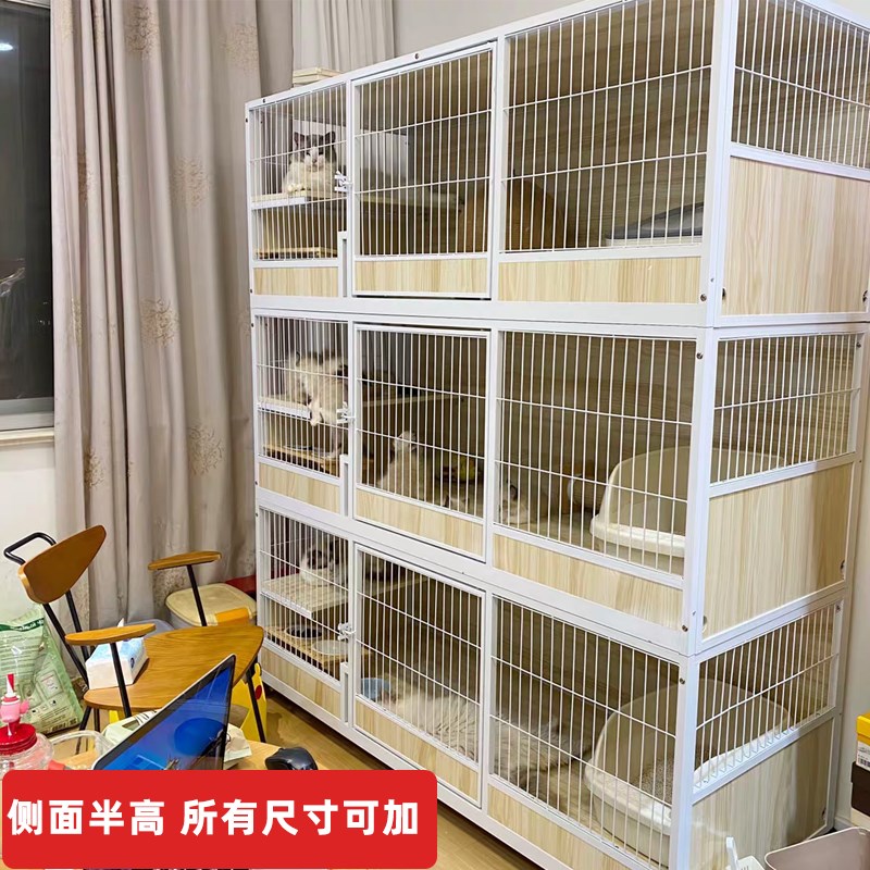 实木猫笼别墅超大空间家用猫笼室子内繁育带猫咪豪华猫舍实猫木屋