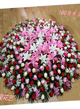 仿花台花酒档高店餐桌电动转盘花装饰花饭店大圆桌台真圆形大摆花