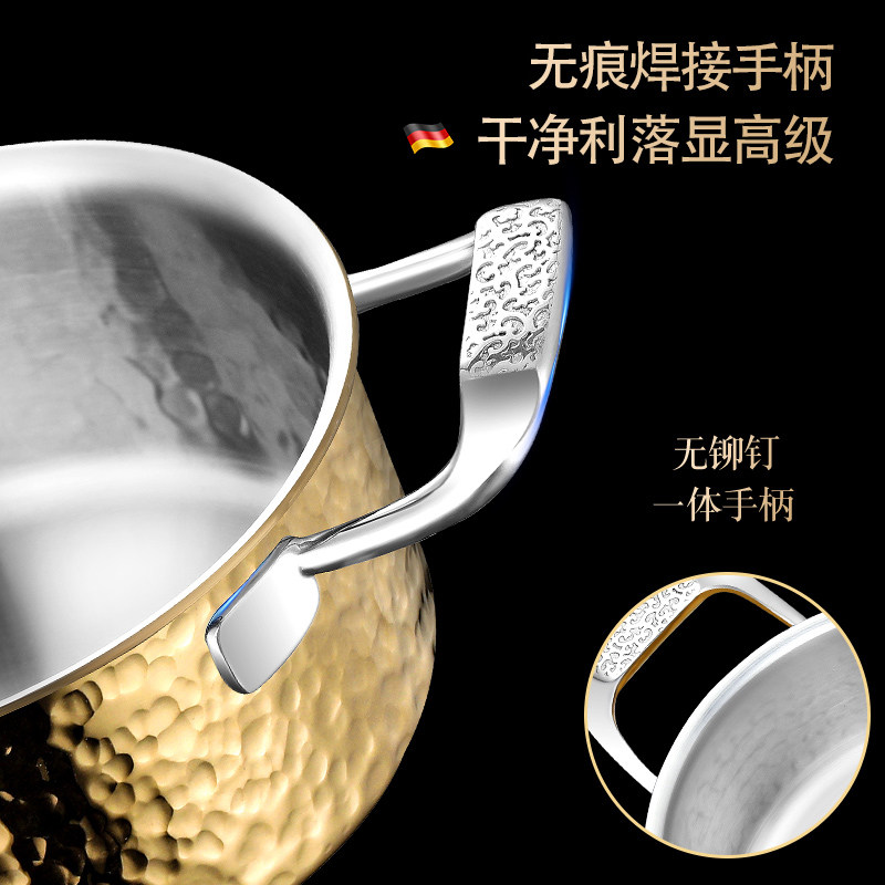 商用高端充气小火锅一人一锅瓦斯炉304不锈钢锅家用会所单人涮锅
