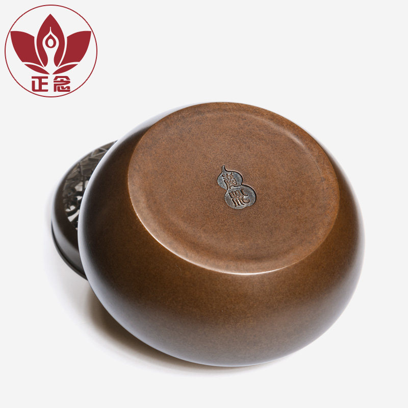 庆松堂苏工铜炉名家胡庆松制紫铜手炉复古手工炉家用熏香摆件