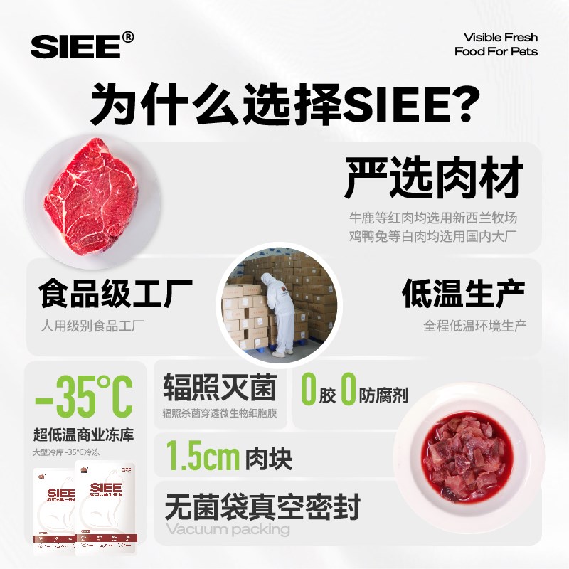 猫猫生骨肉发腮增肌补水湿主新鲜纯肉猫饭粮食生肉试吃套餐