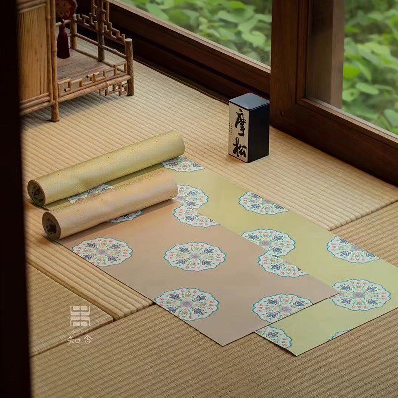 茶帘镜花源纹饰织锦布艺茶席双面桌旗式古中复茶具茶桌台布