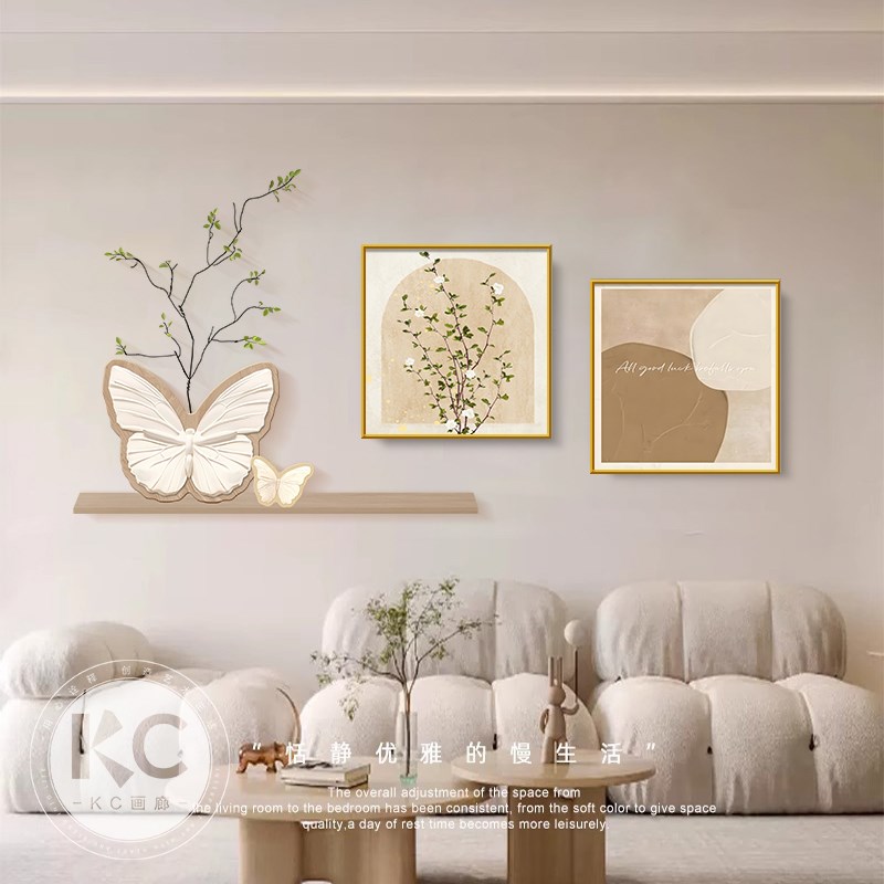 奶挂风客厅电视沙道后背景墙装饰画新款组合壁画餐厅玄关过发油画