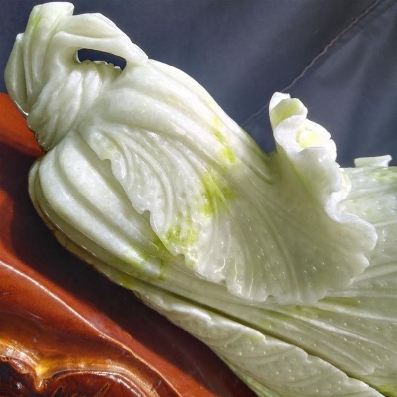 天办玉石摆件玉白菜招财玄关式厅中客然公室乔迁开业礼品饰品摆设