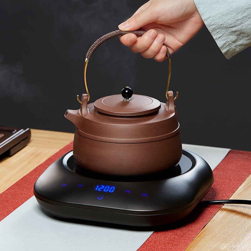 宜兴煮茶壶紫砂壶电陶炉明火加热煮水蒸茶器烧水茶炉陶瓷茶具套装