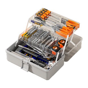 家用针线收纳盒大容量多层带盖整理盒缝纫工具收纳箱透明空盒手提