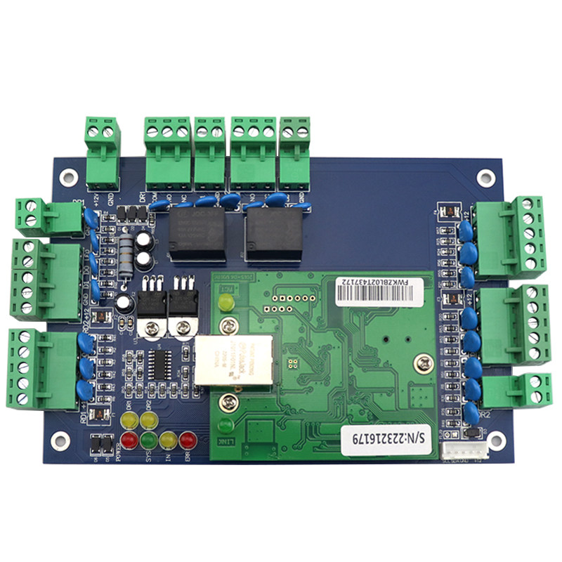 TCP网络门禁控制器 单门/双门/四门多门互锁通道闸机联网控制主板