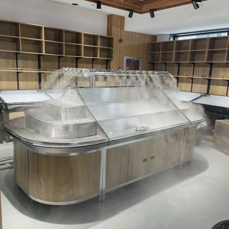鲜市保绣钢蔬菜货架果蔬展示生鲜水果叶菜喷雾不超陈列菜架