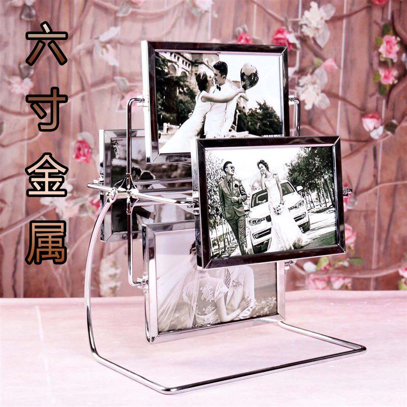 3/5相6寸摩天轮相框摆件金属diy制作儿童组合台转风车摆旋/架定制