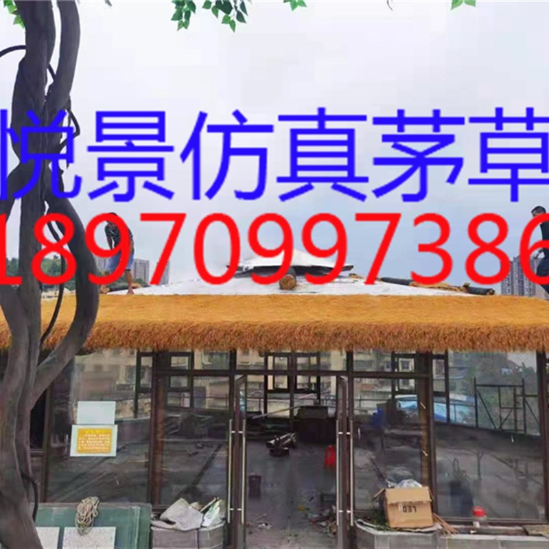 仿真茅草地毯式草坪木屋民宿凉亭农庄农家乐美丽乡村庭苑室外装饰