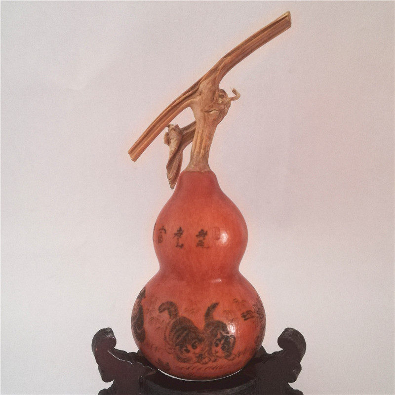 名家精工雕刻把玩手捻微雕针刻彩雕文玩天然鸡蛋葫芦收藏品摆件