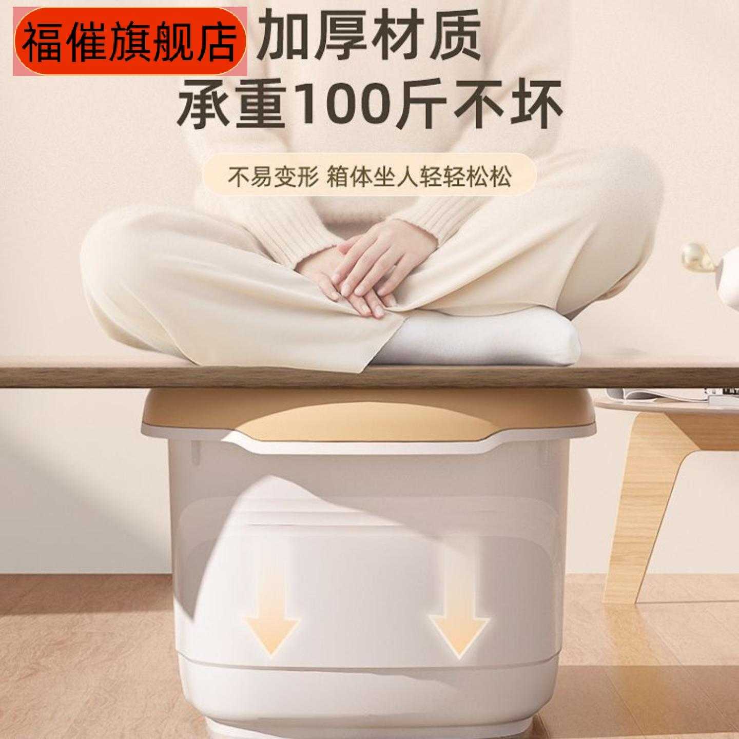 泡脚桶过小腿加高保温按摩足浴桶