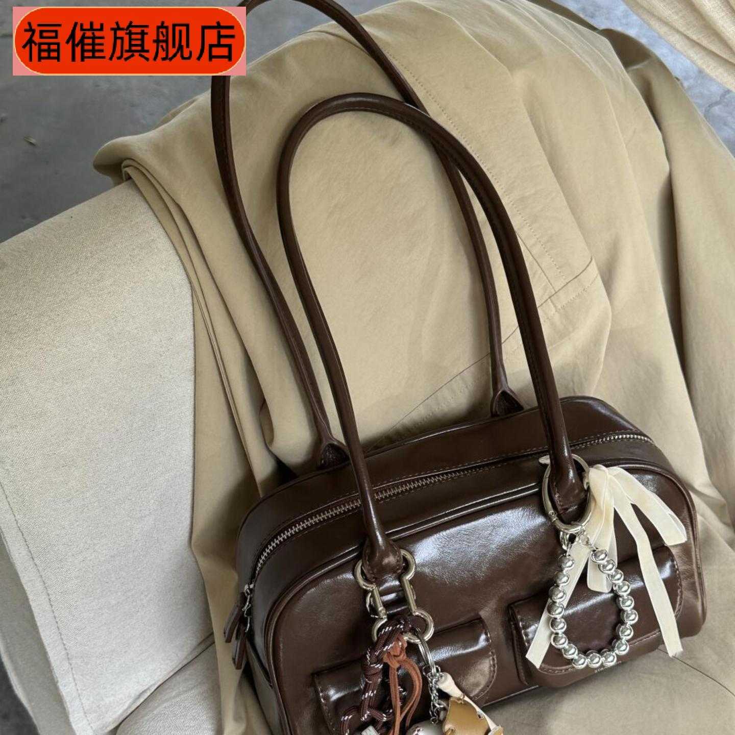 严选时尚女包秋冬新款保龄球休闲
