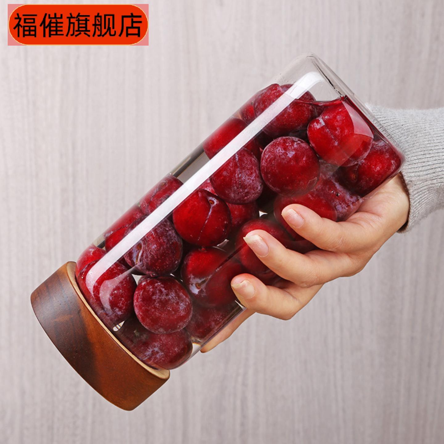 相思木高硼硅玻璃螺纹密封罐厨房