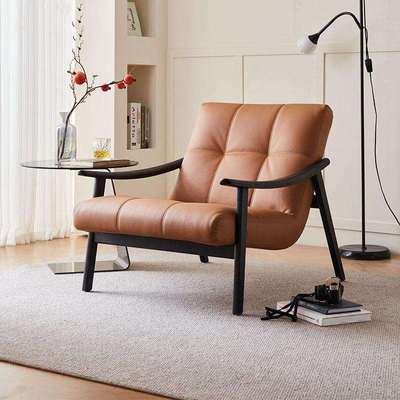 fynn芬恩椅设计师沙发椅实木懒人休闲椅客厅躺椅意式极简单人椅