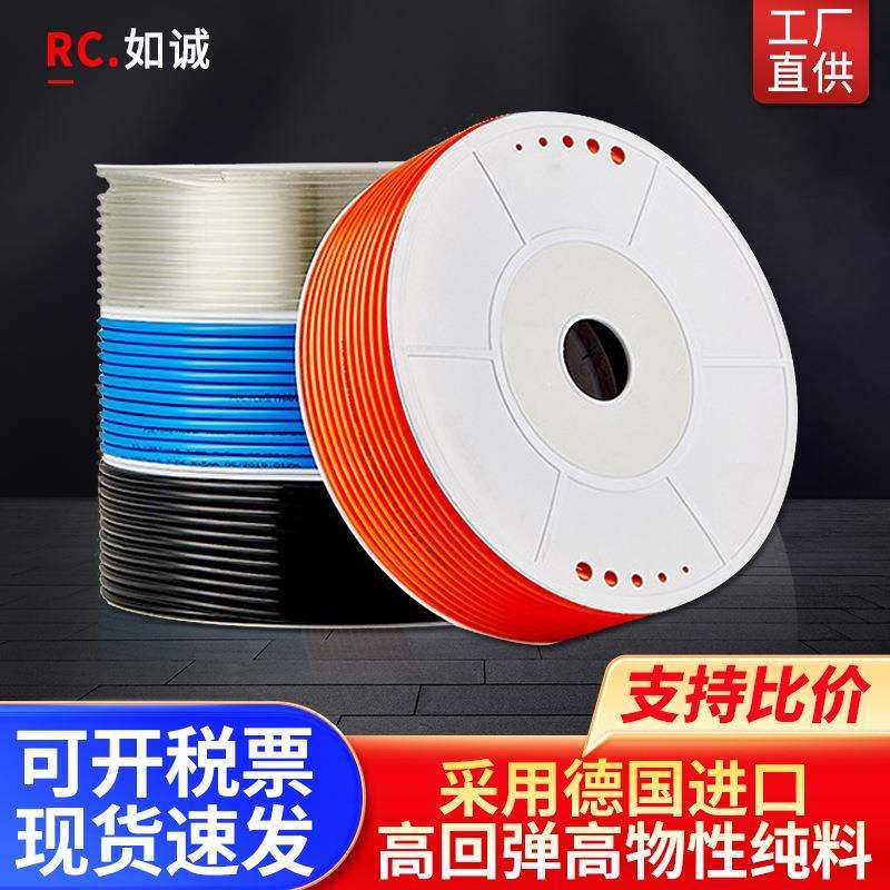 工厂pu弹簧气管8mm高压气泵空压机软管80m透明气动空气压缩气管