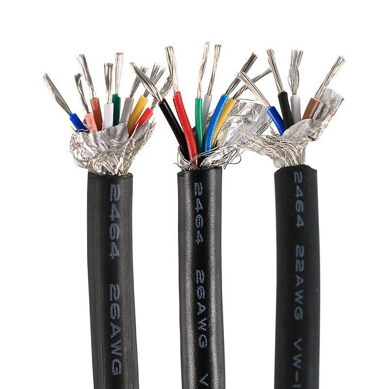 美标UL2464屏蔽线20AWG2/3/4/5芯信号控制屏蔽线 0.5平方镀锡屏蔽