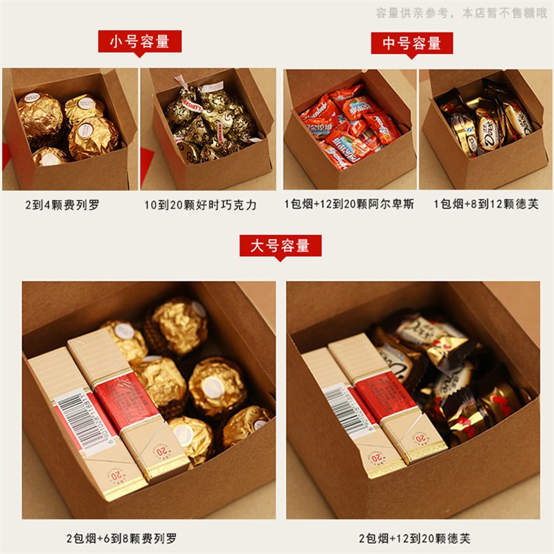 喜糖礼盒装新款创手糖果礼意包装盒结婚喜糖盒复古牛皮纸品提空盒
